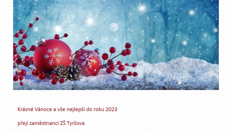 Krásné Vánoce a vše nejlepší do roku 2023