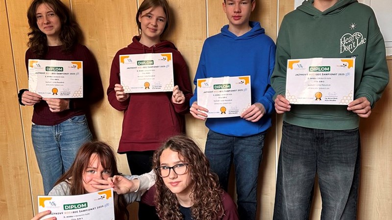 Třída 8.B uspěla v jazykové soutěži