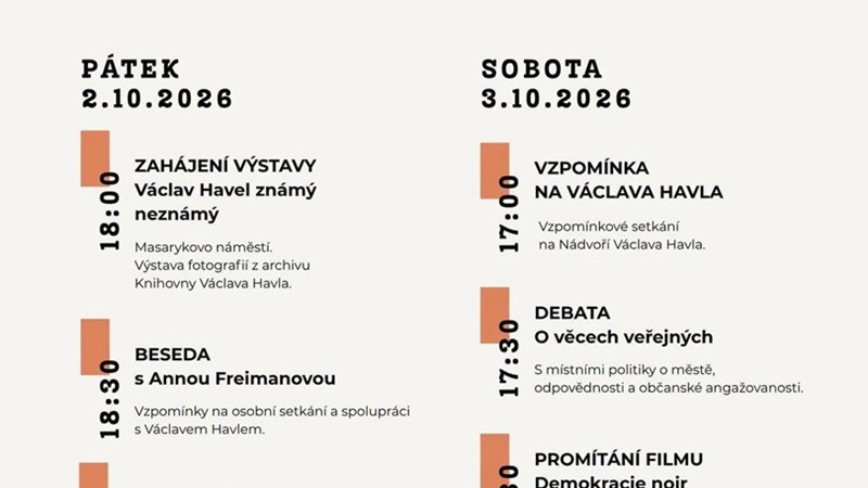 Václav Havel 90: zapojují se i žáci Tyršky